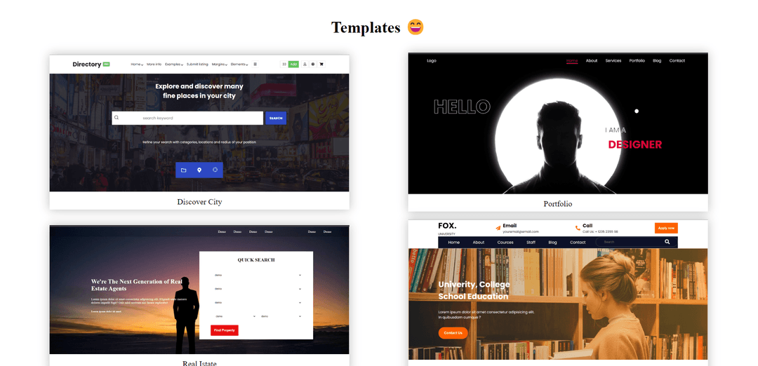 Template Websites